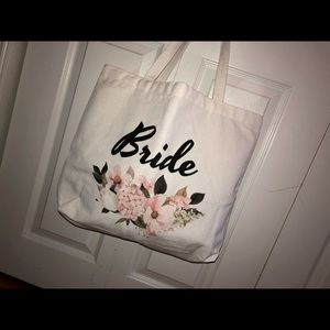 Brand new never used bride tote bag